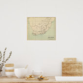 Kaart voor Zuid-Afrika Poster (Keuken)