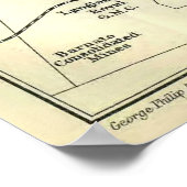 kaart voor Zuid-Afrika van Johannesburg (1913) Poster (Hoek)