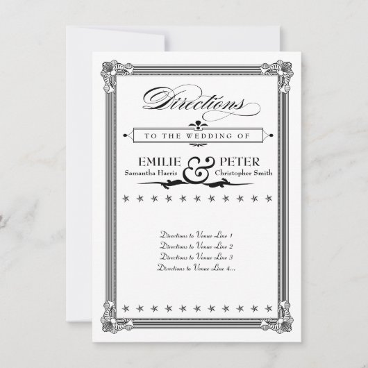 Kaart voor zwarte en witte Poster (Voorkant)