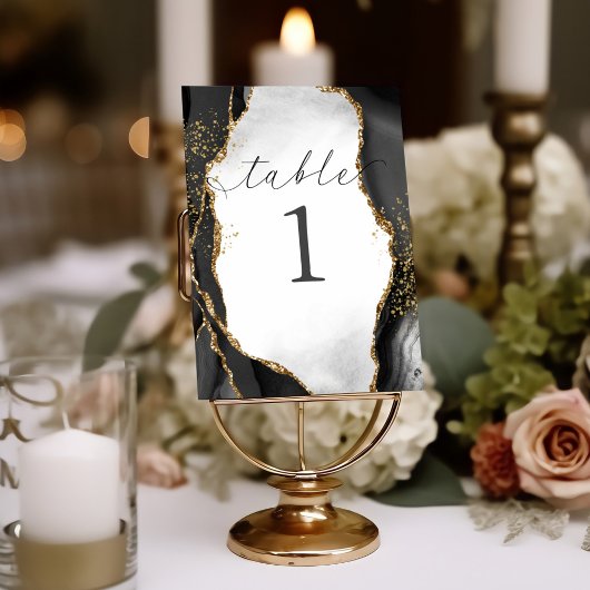 Kaart voor zwarte, gouden en grijze reuzentafel