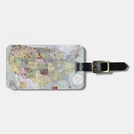 KAART: VOORBEHOUDEN, 1892 BAGAGELABEL (Voorkant horizontaal)