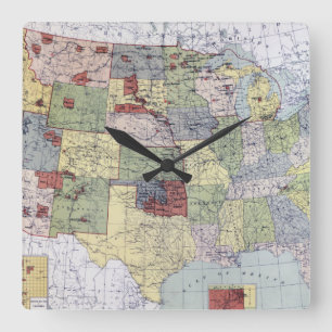 KAART: VOORBEHOUDEN, 1892 VIERKANTE KLOK