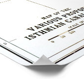 Kaart Voorgestelde Isthmian Canal Routes Poster (Hoek)