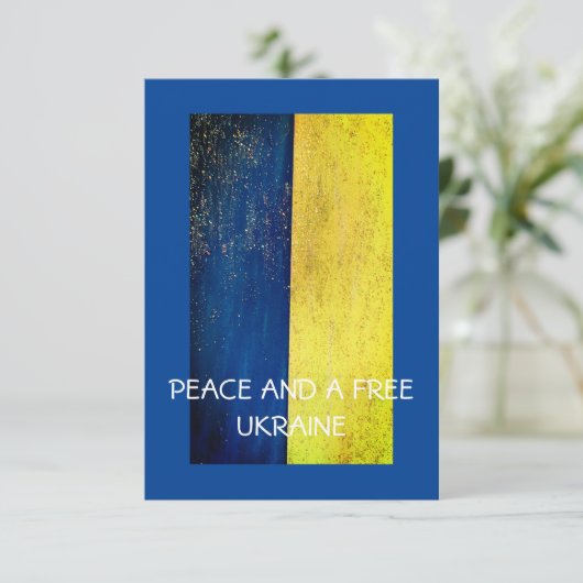 Kaart, vrede en een vrij Oekraïne Bedankkaart (Staand voorkant)