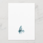 Kaart waterverf Sailing Boat Wedding Insert (Achterkant)