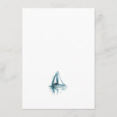 Kaart waterverf Sailing Boat Wedding Insert (Achterkant)