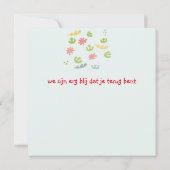 kaart welkom thuis abstracte bloem (Achterkant)