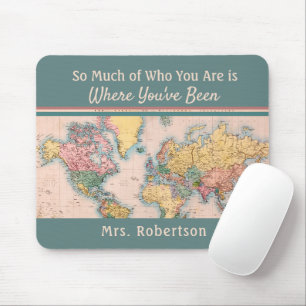  kaart Wereld Atlas Travel Lover's Muismat