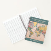 kaart Wereld Atlas Travel Lover's Notitieboek (Binnen)