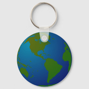 Kaart/Wereldbol Sleutelhanger