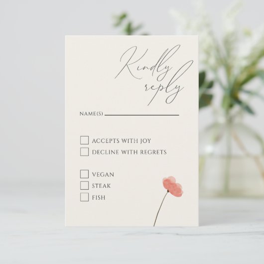 Kaart Wildflower script Enclosure (Staand voorkant)