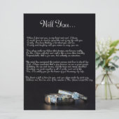 kaart "Will you Marry Me"-voorstel (Staand voorkant)