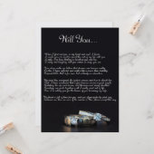 kaart "Will you Marry Me"-voorstel (Voorkant / Achterkant in situ)