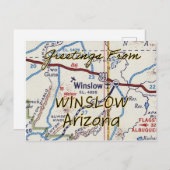  kaart Winslow AZ (Voorkant / Achterkant)