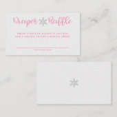 Kaart winterroze en zilverdikker visitekaartje (Voorkant / Achterkant)