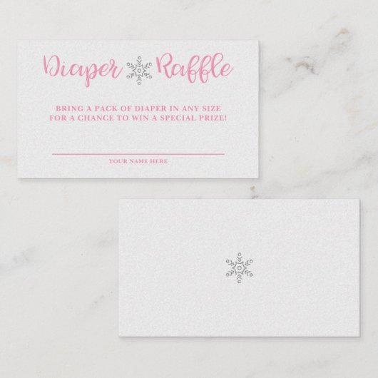 Kaart winterroze en zilverdikker visitekaartje (Voorkant / Achterkant)