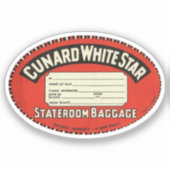 Kaart - Wit Star bagage Label (Voorkant)