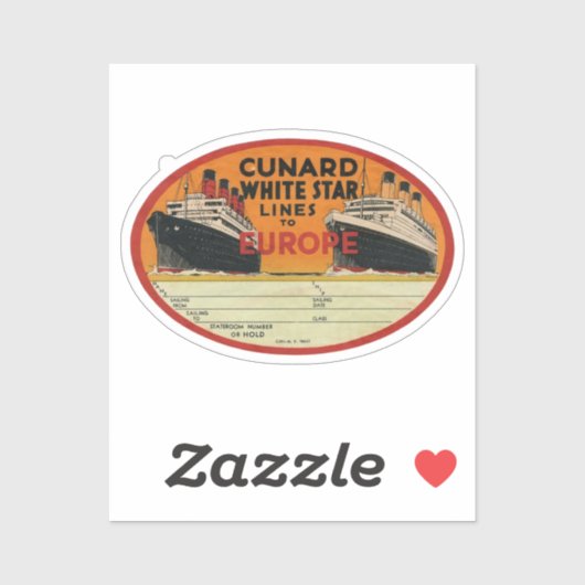 Kaart - Wit Star  bagage Label (Vel)