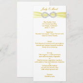 Kaart Yellow Diamond Infinity Wedding Menu (Voorkant / Achterkant)