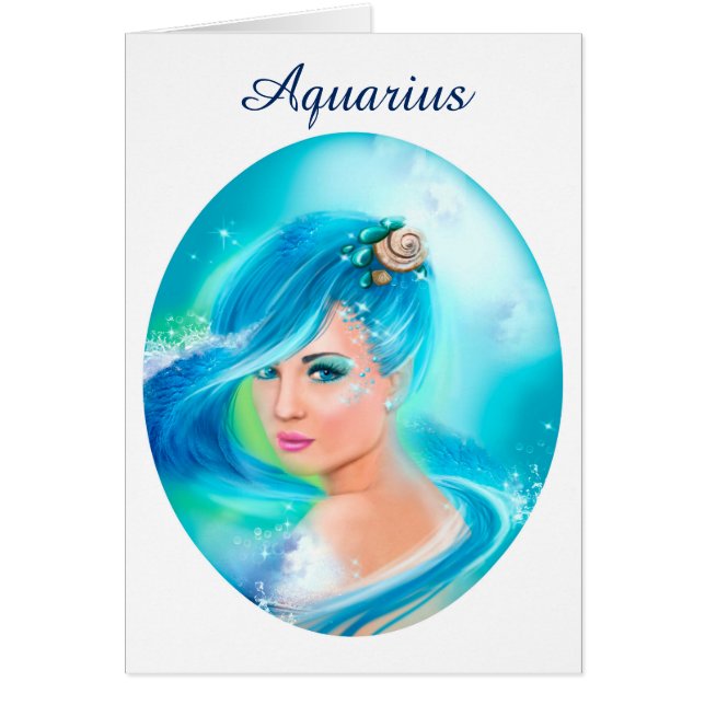Kaart Zodiac - Fantasy Aquarius (Voorkant)