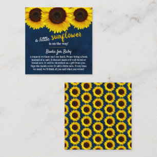 Kaart Zonnebloem Baby shower Book Request Enclosur