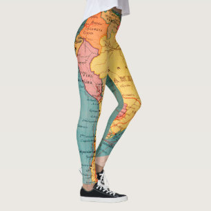  kaart Zuid-Amerika Brazilië Argentinië  Leggings