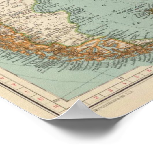 kaart Zuid-Amerika Poster Argentinië (Hoek)