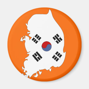 Kaart Zuid-Korea Magneet
