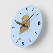 Kaart Zuid-Korea Ronde Klok (Hoek)