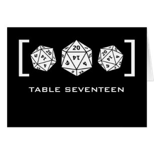 Kaart zwarte D20-desktop met gamertabel