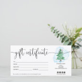 Kaartcertificaat kerstboomcadeaukaart toevoegen lo (Staand voorkant)