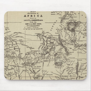 Kaartdeel van Afrika Route van Cameron Muismat