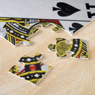 Kaarten afspelen gelaagd, puzzelpuzzel legpuzzel