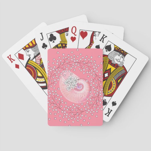 Kaarten afspelen met Shell & Daisy Design Pink (Achterkant)