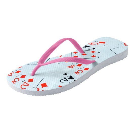 Kaarten afspelen op vijf, teenslippers (Schuin)