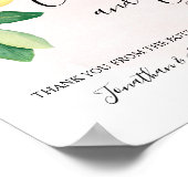 Kaarten & Cadeaus Bruiloft Reception Lemons Roze Poster (Hoek)