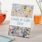 Kaarten & Cadeaus hier bruiloft cadeau tafel teken Reclamebord Met Voetstuk (Insitu)