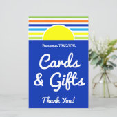 Kaarten & Cadeaus Hier komt de zoon Baby shower te (Staand voorkant)