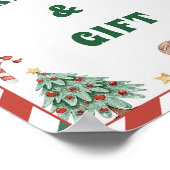 "Kaarten & Cadeaus" Kerstmis Tafelteken Poster (Hoek)