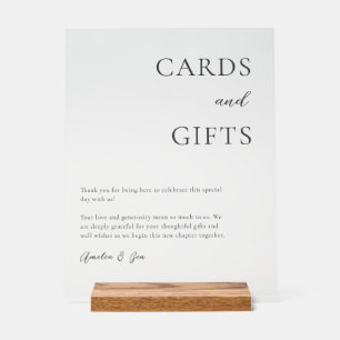 Kaarten Cadeaus Tafel Bedankt Elegant Zwart Wit Acryl Bord