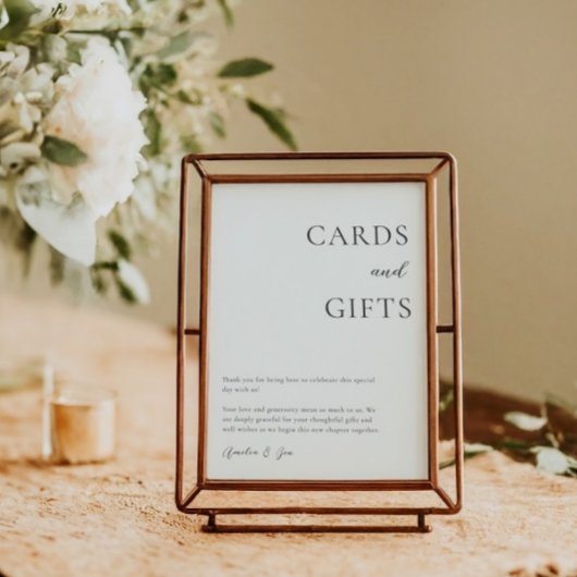 Kaarten Cadeaus Tafel Bedankt Elegant Zwart Wit Poster