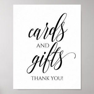 Kaarten & Cadeaus Typografie Trouwbord - Zwart Poster