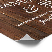 Kaarten & Cadeaus Westerse Bruilofts Ontvangstbord Poster (Hoek)