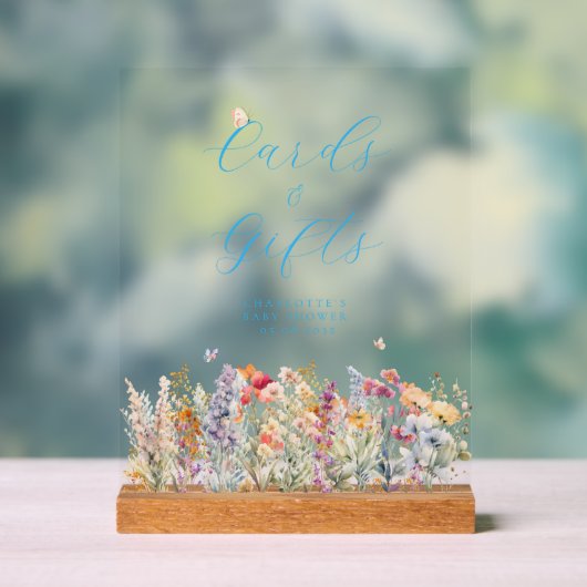 Kaarten & Cadeaus! Wildbloem Acryl Bord (Neutraal)