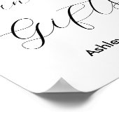 Kaarten Cadeaus Zwart Wit Trouwposter Poster (Hoek)