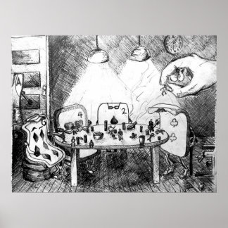 Kaarten die mensen spelen poster