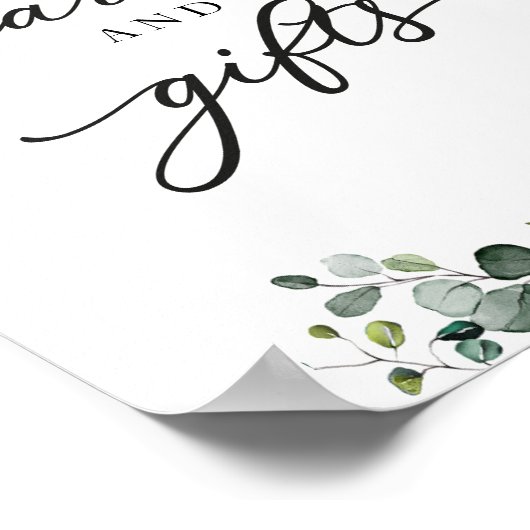 Kaarten en  Baby shower voor groene Herfst Poster (Hoek)