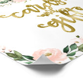 Kaarten en  Baby shower voor groene Herfst Poster (Hoek)