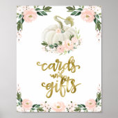 Kaarten en  Baby shower voor groene Herfst Poster (Voorkant)