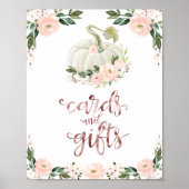 Kaarten en Baby shower voor groene Herfst Poster (Voorkant)